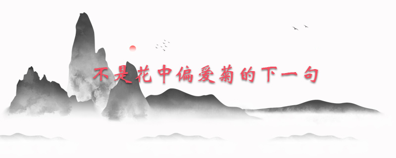 不是花中偏爱菊的下一句