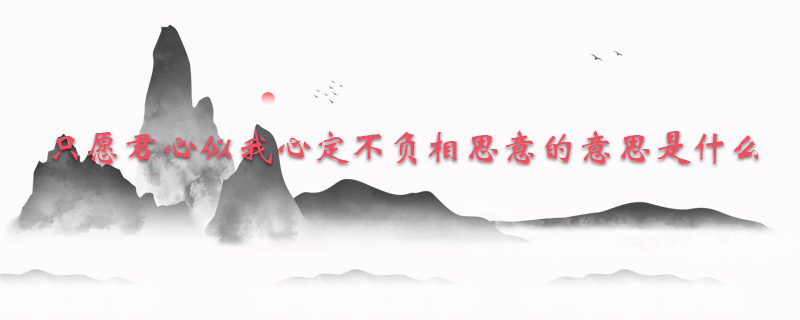 只愿君心似我心定不负相思意的意思是什么