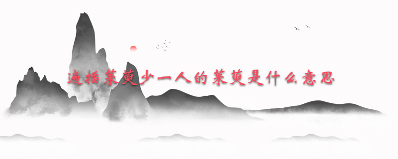 遍插茱萸少一人的茱萸是什么意思