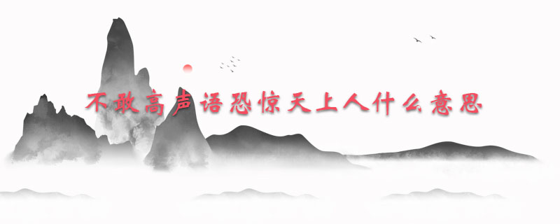 不敢高声语恐惊天上人什么意思