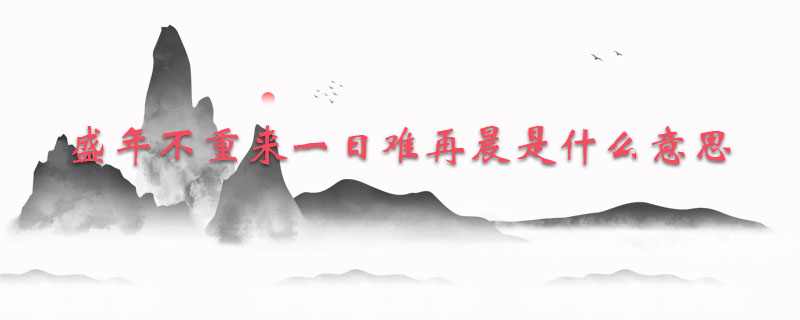 盛年不重来一日难再晨是什么意思