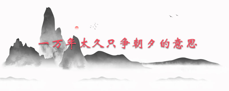 一万年太久只争朝夕的意思