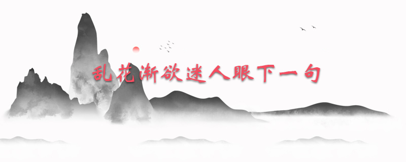 乱花渐欲迷人眼下一句