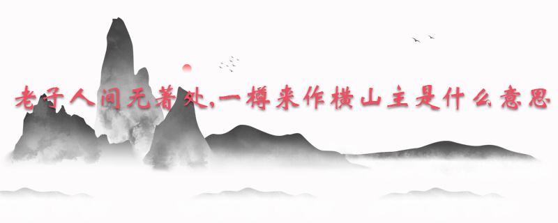 老子人间无著处,一樽来作横山主是什么意思