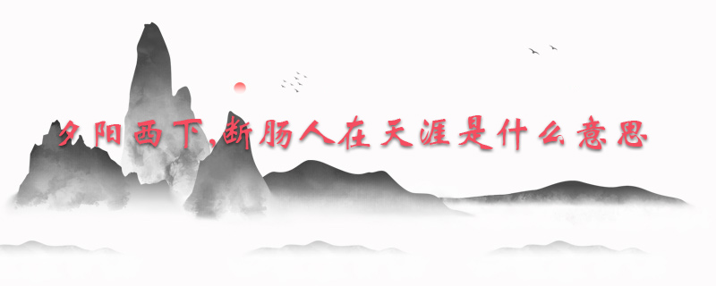夕阳西下,断肠人在天涯是什么意思