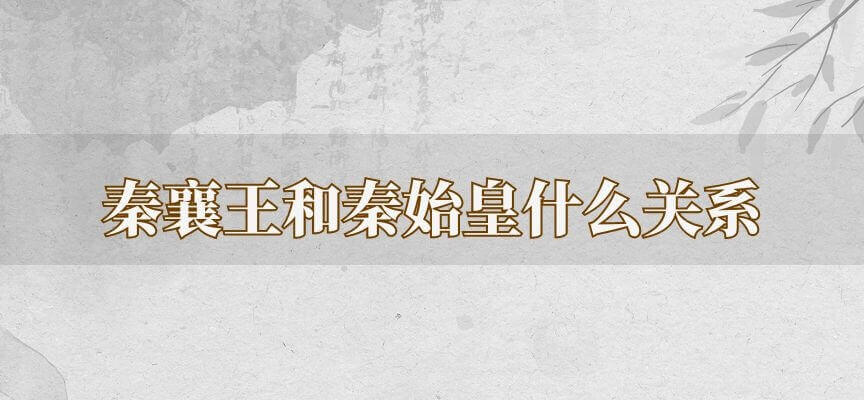 秦襄王和秦始皇什么关系