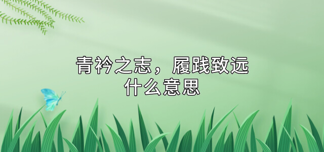 青衿之志履践致远什么意思