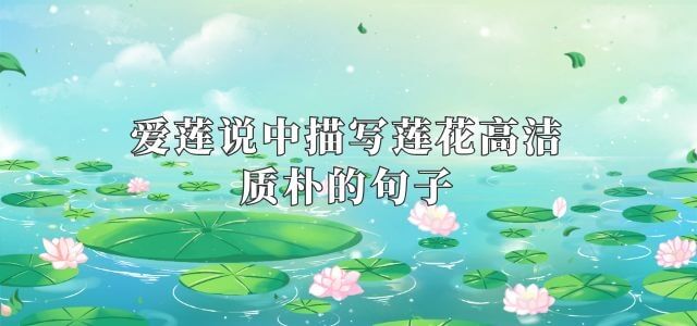 爱莲说中描写莲花高洁质朴的句子