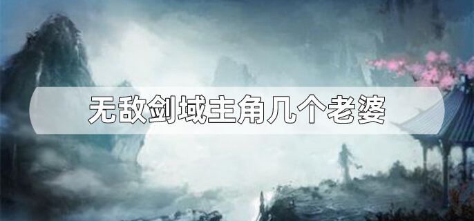 无敌剑域主角几个老婆